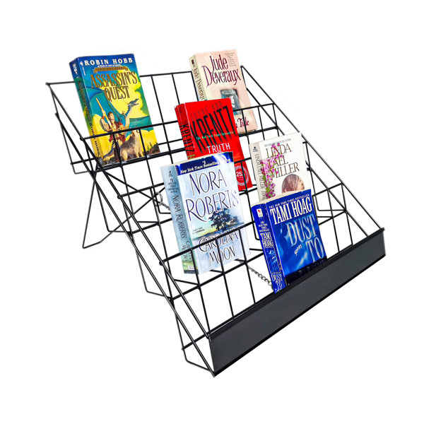 FixtureDisplays Metal Free Standing Magazine Rack Wayfair